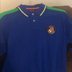 Men’s polo green blue yellow